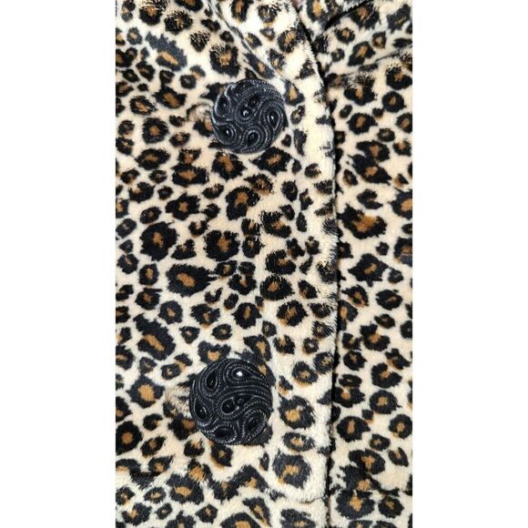 Surrealist USA BOHO FAUX Leopard Swing Jacket Coat Size 2 Medium Gorgeous! - Picture 4 of 9